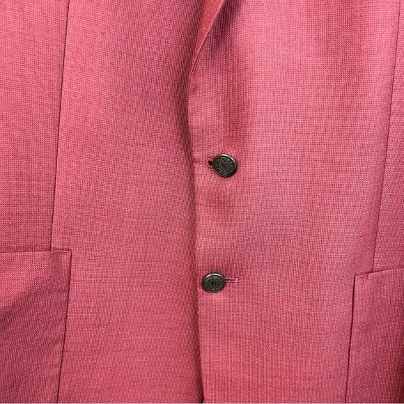 Men's Halston Salmon Pink Suit Jacket/ Blazer Size Large - Picture 6 of 13